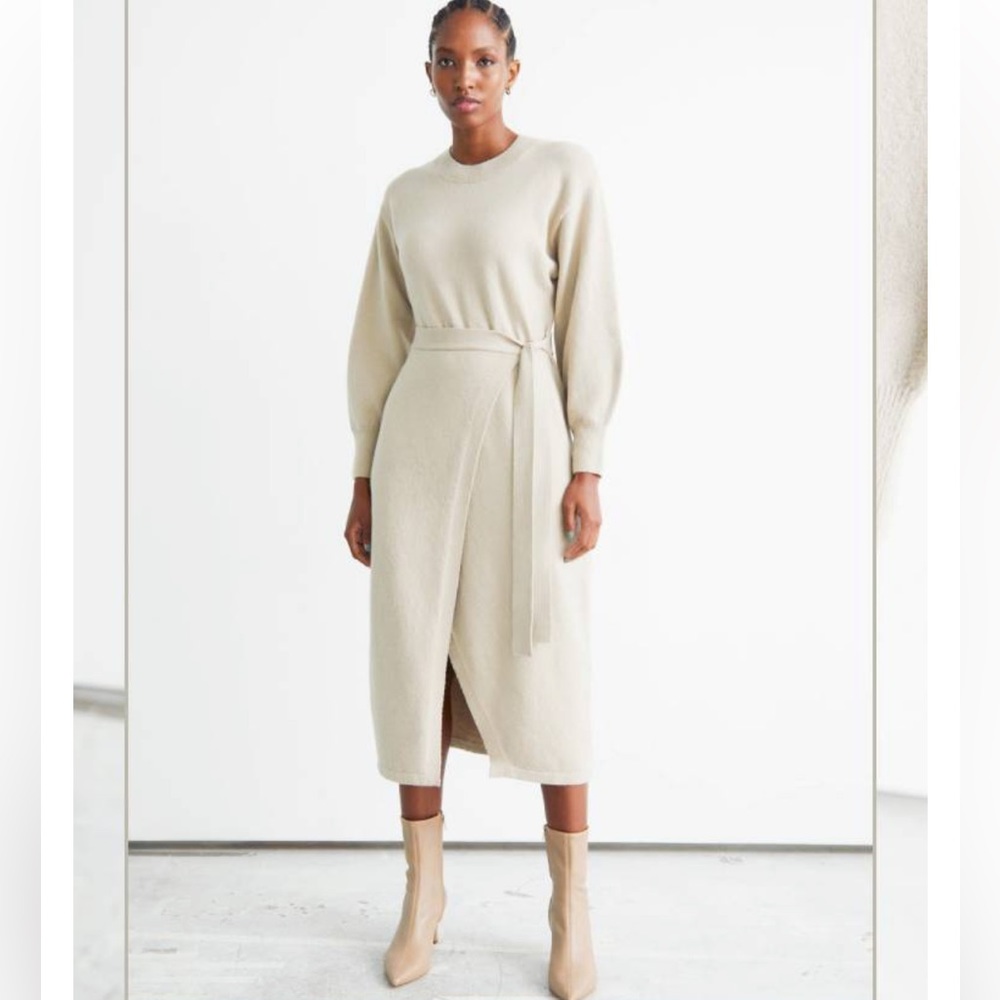 &Other Stories faux wrap dress, size XS